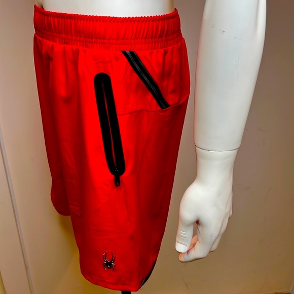 SPYDER MEN'S ACTIVE WEAR, SWIMSUIT OR WORKOUT SHORTS RED RXTRA LARGE, 2 POCKETS - Picture 3 of 14